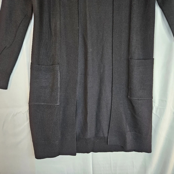 By Design Black knit Long Line Open Front Cardigan Casual Comfort Sz S, So Soft - Picture 5 of 10